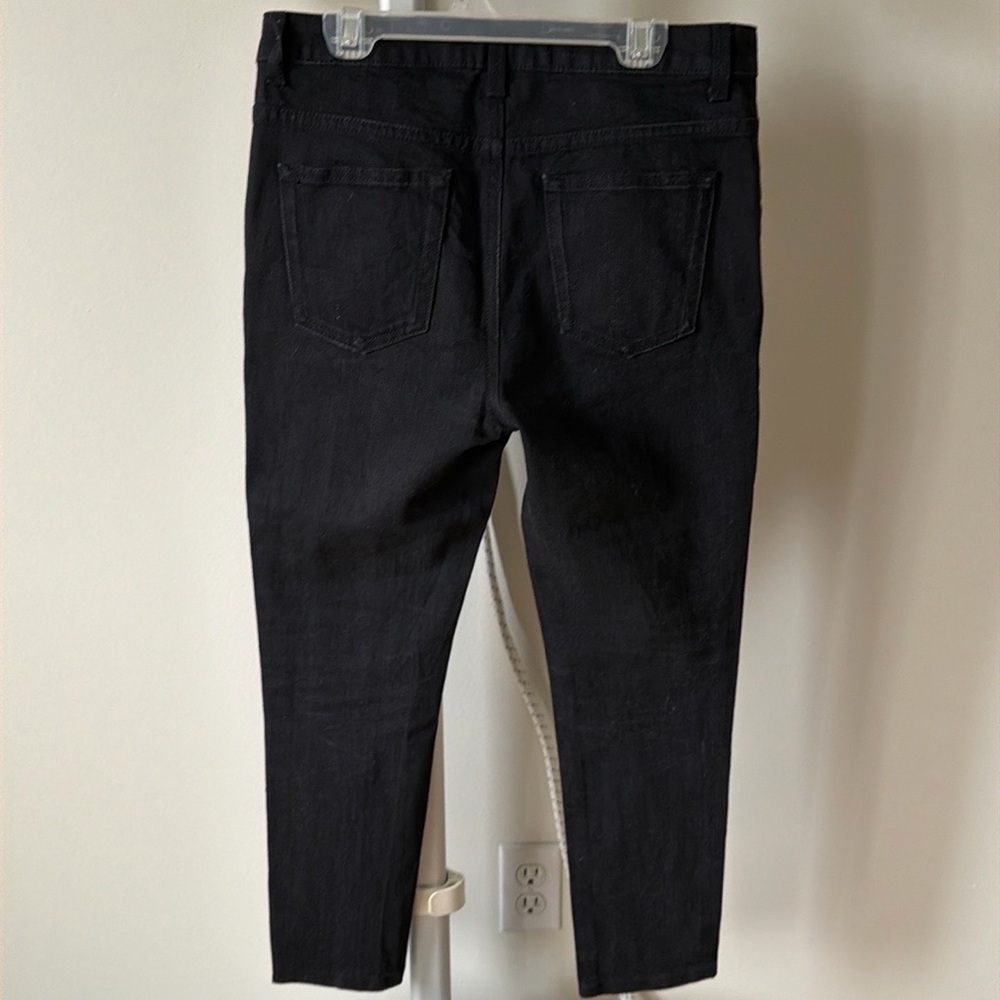 YSL Saint Laurent Paris black ankle cropped slim jeans, size 30 - Picture 2 of 14